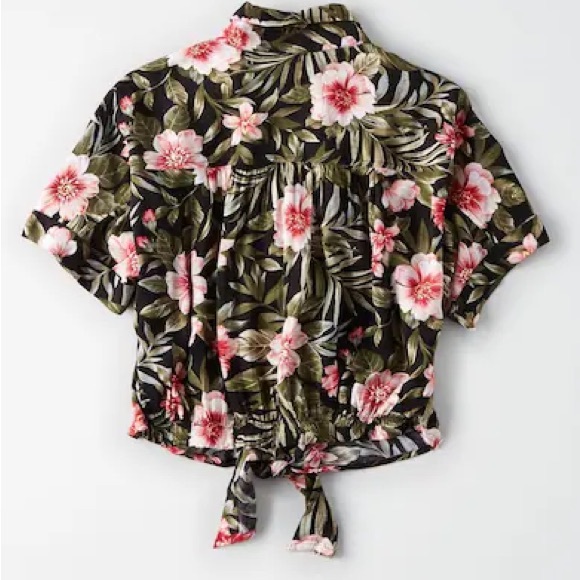 American Eagle US S Hawaiian Button Down Shirt - Picture 4 of 15